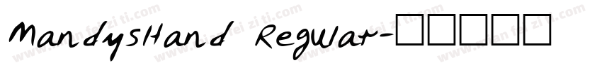 MandysHand Regular字体转换